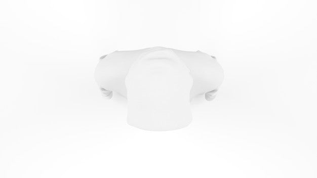 Free White Hoodie Mockup Template Isolated, Top View Psd