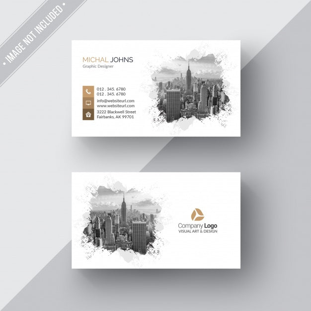 Free White Modern Business Card Psd