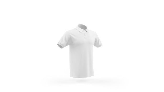Free White Polo Shirt Mockup Template Isolated, Front View Psd