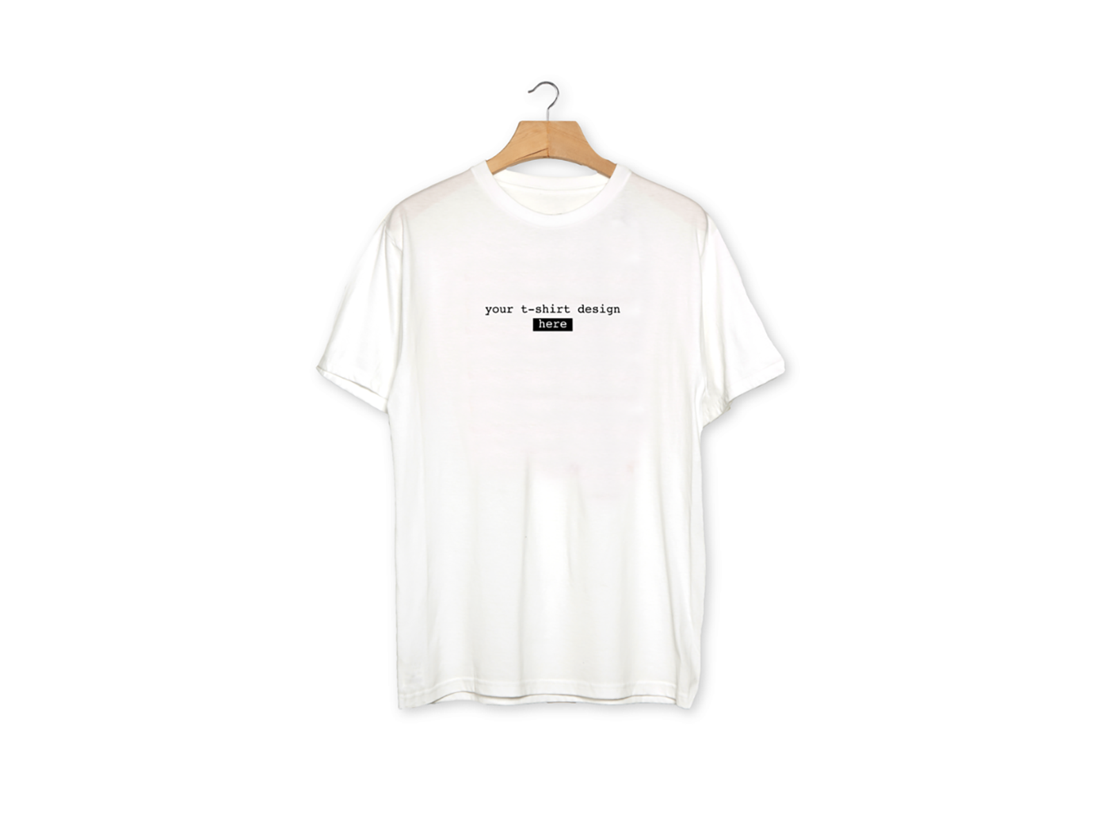 Free White Realistic T-Shirt Mockup