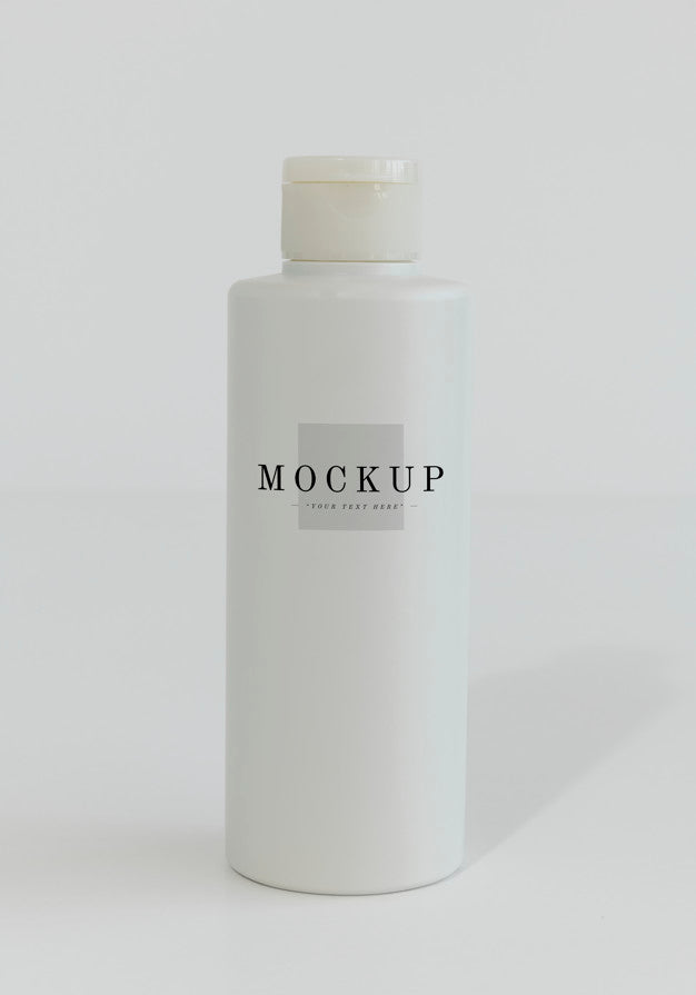 Free White Shampoo Or Conditioner Bottle Mockup Psd