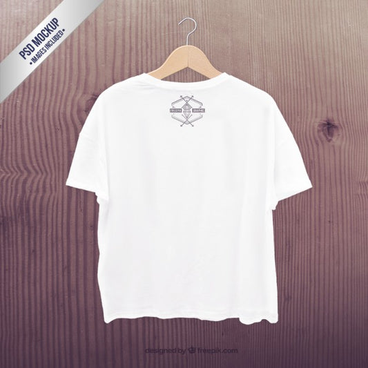 Free White T-Shirt Mockup Psd