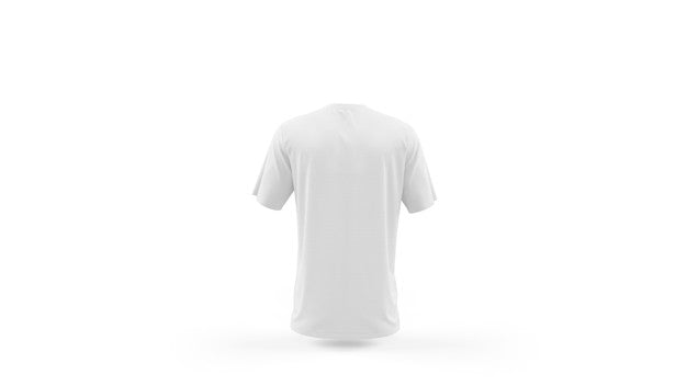 Free White T-Shirt Mockup Template Isolated, Back View Psd