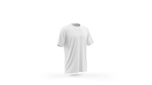Free White T-Shirt Mockup Template Isolated, Front View Psd