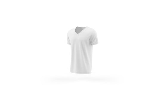 Free White T-Shirt Mockup Template Isolated, Front View Psd