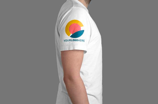 Free White T-Shirt Model Profile View Mockup Psd