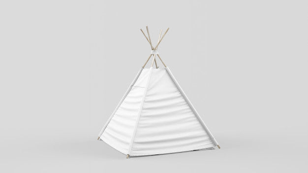 Free White Teepee Mockup Psd