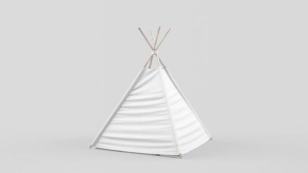 Free White Teepee Mockup Psd