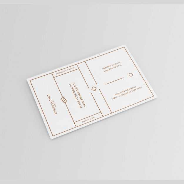 Free White With Golden Elements Business Card Mock Up Psd