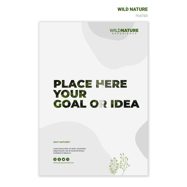 Free Why Wild Nature Poster Template Psd