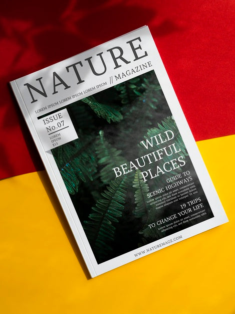 Free Wild Beautiful Places Nature Magazine Mock Up Psd
