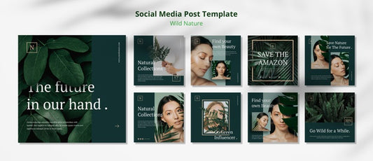 Free Wild Nature Concept Social Media Post Template Psd