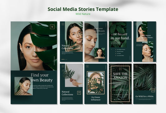Free Wild Nature Concept Social Media Stories Template Psd
