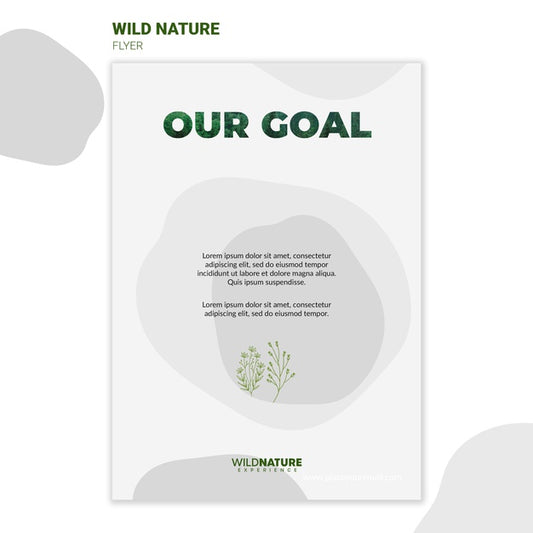 Free Wild Nature Environment Flyer Template Psd