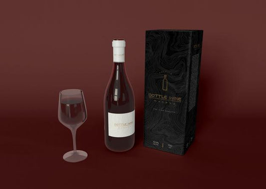Free Wine Bottle And Packaging Mockup Psd
