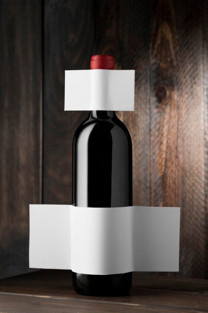 Free Wine Bottle Label  Mock Up Psd