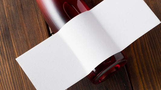 Free Wine Bottle Label Mock Up Top View Psd