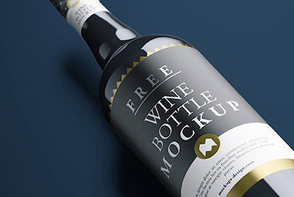 Free Wine Bottle Mockup