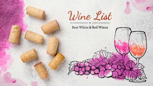 Free Wine List With Stoppers Psd