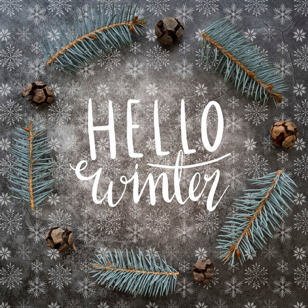 Free Winter Arrangement With Cones Psd