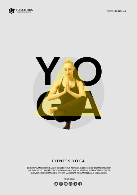 Free Woman In Yoga Pose Meditation Psd