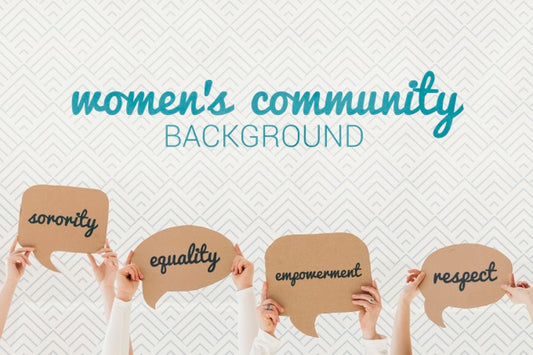 Free Women'S Community Background Concept Psd
