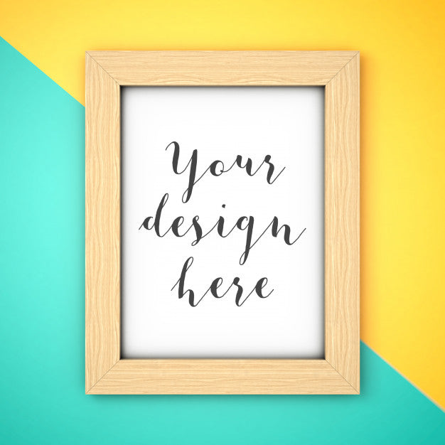 Free Wood Frame Mockup Psd