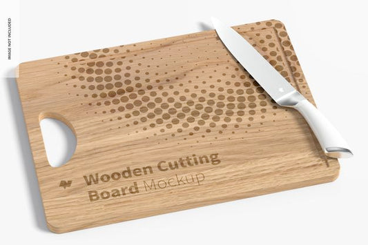 Free Wooden Cutting Board Mockup Psd