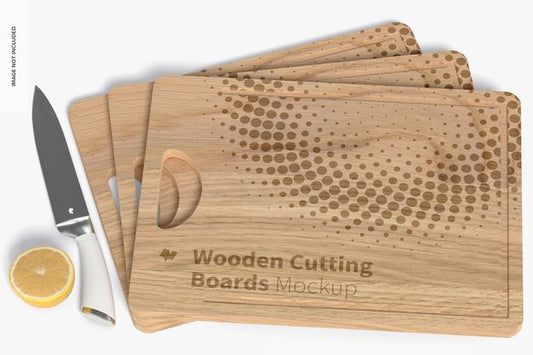 Free Wooden Cutting Boards Mockup Set Psd