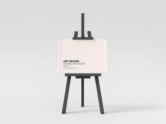 Free Wooden Easels Art Canvas Mockup Psd