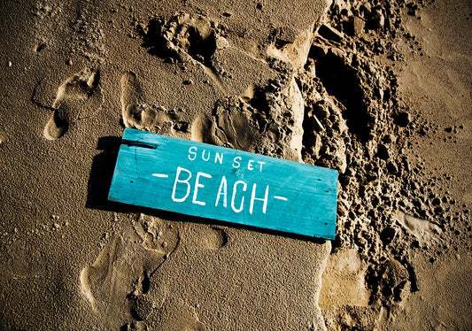 Free Wooden Sign On The Sand