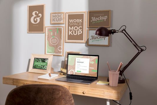 Free Workplace Mockup With Devices Psd