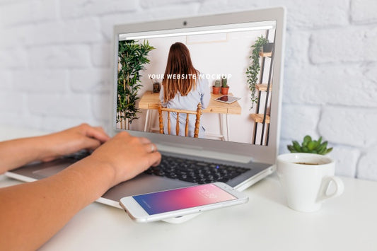 Free Workspace Mockup With Laptop And Smartphone Psd