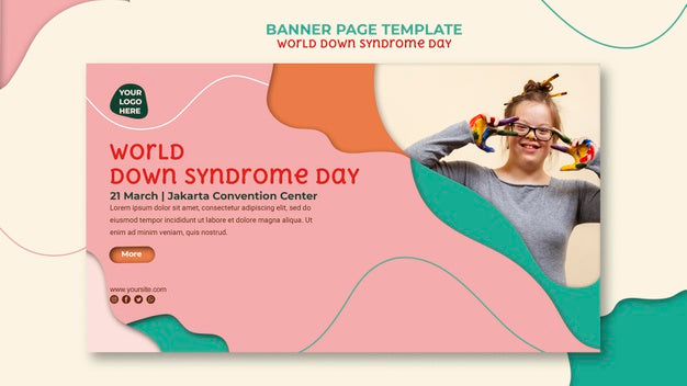 Free World Down Syndrome Day Banner Template Psd