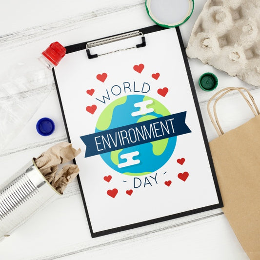 Free World Environment Day Mockup With Clipboard Psd