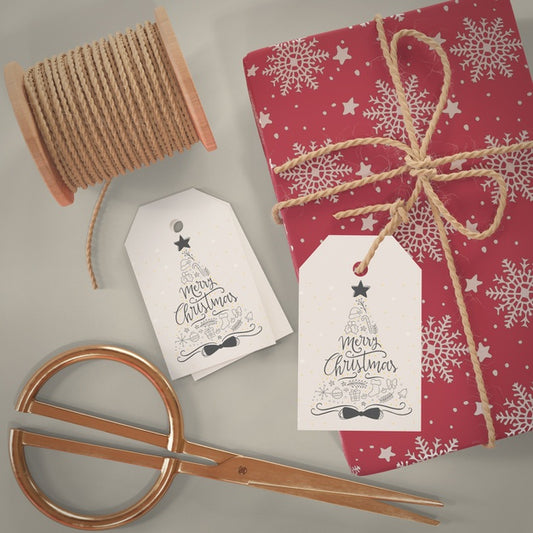 Free Wrapping Gifts Process At Home Mock-Up Psd