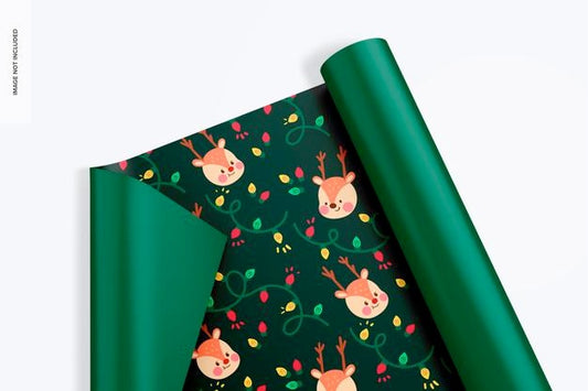 Free Wrapping Paper Mockup, Close Up Psd