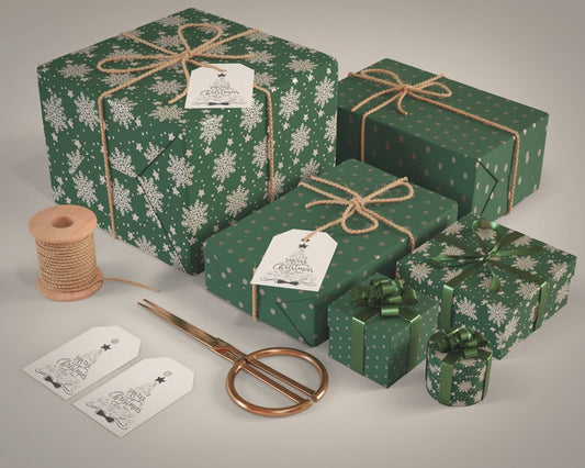Free Wrapping Process Finished Mock-Up Psd