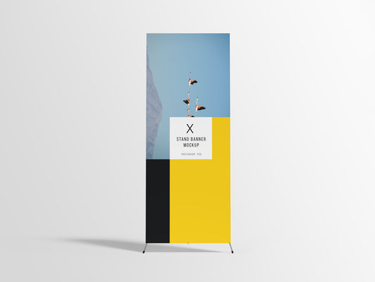Free X-Stand Banner Mockup