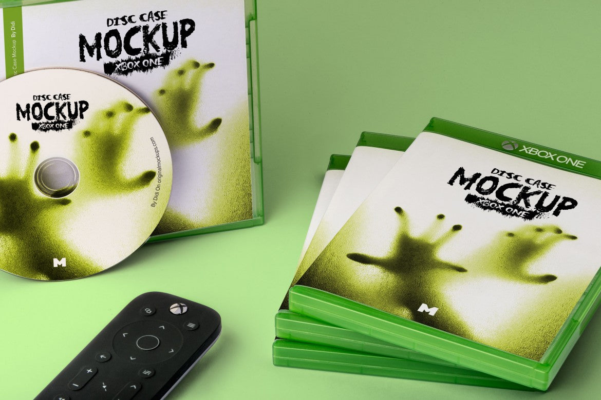 Free Xbox One Disc Case Mockup