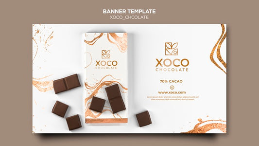 Free Xoco Chocolate Banner Template Psd