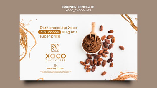 Free Xoco Chocolate Banner Template Psd