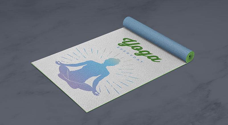 Free Yoga Mat Mockup Psd