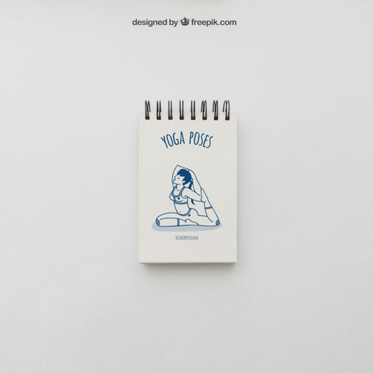 Free Yoga Pose Drawing On Notepad Psd