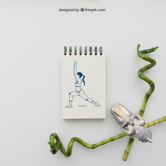 Free Yoga Pose Drawing With Bamboo Sticks Psd