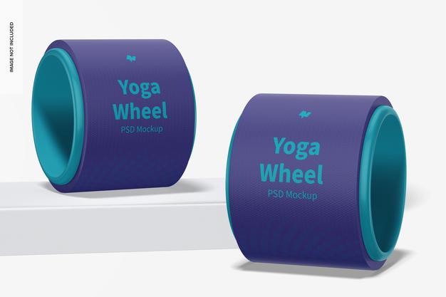 Free Yoga Wheels Mockup Psd