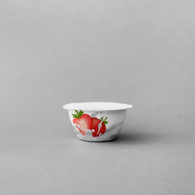 Free Yogurt Cup Mockup Psd