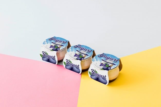 Free Yogurt Packaging Mockup Psd