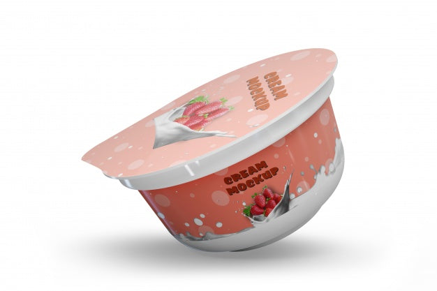 Free Yogurt Packaging Mockup Psd