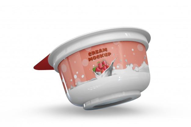 Free Yogurt Packaging Mockup Psd